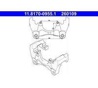 Supporto, pinza freno ATE 11.8170-0955.1