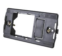 Supporto placche a 2 fori prese standard italiano-tedesco nero 4 pz Nero