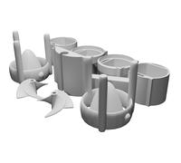 Supporto Pod Motore per Barca Playmobil Conversione RC Doppia Elica Set 3D