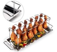 Supporto Pollo Arrosto Forno, Supporto Cosce E Alette Di Pollo in Acciaio Inox,