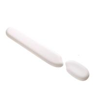Supporto Polso Tastiera Ergonomics Silicone Wrist Protector Keyboard Hand Rest Soft Touch Office Men And Women Pillow Rice Shaped Mouse Pad(2 in 1 set white)