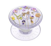 PopSockets Impugnatura Adesiva per Telefono, Supporto- Campi Viola | Presa comoda e sicura, anti-caduta, cavalletto, floreale, viola, aura