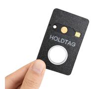 Supporto porta carte per YubiKey 5 NFC e 5C NFC compatibile con Airtag - Custodia protettiva, custodia rigida e porta carte con slot anti-perdita per portafogli, zaini e porta carte (nero) - singolo