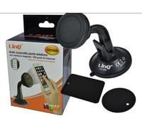 SUPPORTO PORTA CELLULARE AUTO UNIVERSALE MAGNETICO CON VENTOSA 360° LINQ HD068