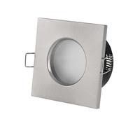 SUPPORTO PORTA FARETTO DA INCASSO LAMPADINE LED MR16 PAR16 QUADRATO ACCIAIO 75MM