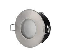 SUPPORTO PORTA FARETTO DA INCASSO LAMPADINE LED MR16 PAR16 ROTONDO ACCIAIO 75MM