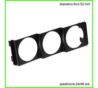 Supporto porta manometro universale per strumento Depo 3 fori 52 mm 1 din stereo