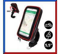 SUPPORTO PORTA SMARTPHONE CELLULARE PER MOTO SCOOTER CUSTODIA IMPERMEABILE ZIP