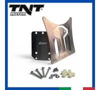 Supporto Porta Targa ESTRAIBILE REMOVIBILE Moto Enduro Cross Fuoristrada Argento