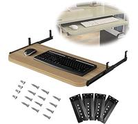 Supporto Porta Tastiera Estraibile, supporto scorrevole per mouse e tastiera del computer con ripiano a cassetto, per scrivania e tavolo da PC, vassoio per cassetto della tastiera sotto la scrivania (
