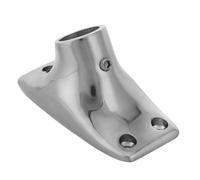Supporto Portabandiera in Acciaio Inox, Base Spessa per Esterno | Montaggio a Parete o Superficie, Struttura Inclinata Robusta, Finitura Argento per Uso All'aperto