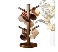 Supporto portabicchieri per caffè Porta formato compatto da bar | Porta tazze da caffè con 6 ganci per armadio, ufficio, bar, ristorante, hotel, feste, matrimoni