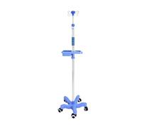 Supporto portaflebo portatile con asta portaflebo mobile | Asta portaflebo con vassoio e 4 ganci di facile montaggio, for l'assistenza domiciliare in clinica