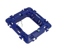 Supporto portafrutti 2 moduli 502 in plastica trasparente blu compatibile anche con BTicino Livinglight