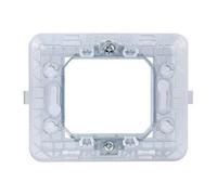 Supporto portafrutti 2 moduli 502 in plastica trasparente grigio compatibile anche con BTicino Matix