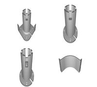 Supporto Portalampada Montaggio a Parete Base Lampada Espositore Angolo 3D