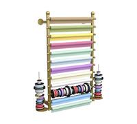 Supporto Portanastri In Metallo A 12 Strati, Supporto Portanastri A Parete, Adatto For Rotoli Di Vinile Artigianale, Sciarpe, Cinture E Portasciugamani.(Gold,120x70x20cm)