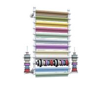 Supporto Portanastri In Metallo A 12 Strati, Supporto Portanastri A Parete, Adatto For Rotoli Di Vinile Artigianale, Sciarpe, Cinture E Portasciugamani.(White,120x70x20cm)