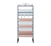 Supporto Portanastri In Metallo A 12 Strati, Supporto Portanastri A Parete, Adatto For Rotoli Di Vinile Artigianale, Sciarpe, Cinture E Portasciugamani.(Black,170x40x70cm)