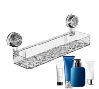 Supporto portaoggetti a ventosa - Mensola portaoggetti rettangolare, supporto portaoggetti spesso per doccia per animali domestici | Mensola da parete per bagno salvaspazio, supporto organizzato