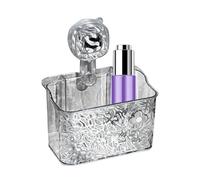 Supporto portaoggetti a ventosas - Materiale PP resistente, griglia ondulata da 38,5x16 cm, fori per filtro 'acqua integrati adattabili, finitura della parete sottovuoto senza punzonatura | Cestin