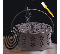 Supporto Portatile a Spirale per Zanzare Porta Antizanzare Giardino Porta Antizanzare, per Bastoncini di Incenso, Supporto di Incenso Classico Del Metallo Portatile, per La Casa e Il Giardino (A)