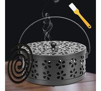 Supporto Portatile a Spirale per Zanzare Porta Antizanzare Giardino Porta Antizanzare, per Bastoncini di Incenso, Supporto di Incenso Classico Del Metallo Portatile, per La Casa e Il Giardino (B)