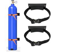Supporto portatile for bombole di ossigeno, organizer for bombole di gas adatto for officine/fabbriche/ospedali(Black,2 pack)