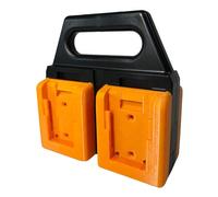 Supporto portatile per batteria a 4 alloggiamenti, in ABS resistente, per officina, 18 V/20 V, salvaspazio, per uso in officina