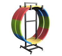 Supporto portatile per hula hoop per esercizi e visualizzazione, scaffale da pavimento regolabile per riporre attrezzature da fitness