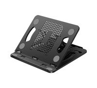 Supporto portatile per laptop ruota in modo sicuro. Ecco UN titolo del prodotto per descritto con base rotante a 360 gradi angolo di design ergonomico calore cavo regolabile nero