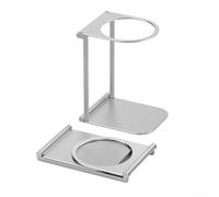 Supporto portatile per macchina da caffè espresso, staffa per tazza lavata a mano, in acciaio inox, pieghevole, regolabile, pressata a mano, supporto per scenari di birra all'aperto