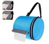 Supporto Portatile per Rotoli di Carta igienica per Campeggio - Appeso, Impermeabile e Pieghevole con Cintura Regolabile per Tende e Auto, Ideale per campeggiatori