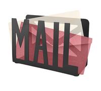 Supporto postale - Piano di lavoro, organizzatore per buste di lavoro, organizer per scrivere Cutout Mail Design, in metallo, per la casa e l'ufficio