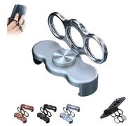 Supporto posteriore a tre dita con doppio anello, rotazione a 360° e supporto pieghevole for telefono cellulare, compatibile con tutti i supporti magnetici, supporto for presa telefono(Silver)