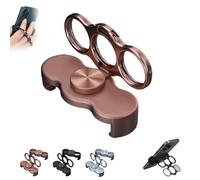 Supporto posteriore a tre dita con doppio anello, rotazione a 360° e supporto pieghevole for telefono cellulare, compatibile con tutti i supporti magnetici, supporto for presa telefono(Gold)