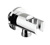 Supporto presa acqua tondo Ares con rosone in ottone cromato