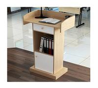 Supporto professionale per podio con ampia superficie di lettura, pulpito da pavimento per ufficio, scuola, discorsi, 60 x 42 x 124 cm, design resistente e regolabile