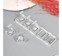 Supporto professionale per pratica delle unghie, con 5 o 10 slot trasparenti, design ergonomico per artisti e venditori online, supporto per unghie in acrilico a doppia fila singola