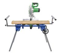 Supporto professionale per seghe da lavoro, supporto per troncatrice multifunzione, tavolo da lavoro regolabile in altezza, per troncatrici, seghe circolari da tavolo (con ruote)