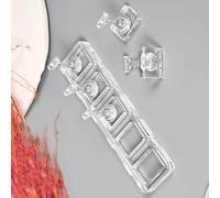 Supporto professionale per unghie acriliche da 5 o 10, 5 grids | Superfici resistenti graffi con fessure trasparenti per dimostrazioni nei saloni bellezza e venditori online
