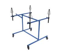 Supporto professionale per verniciatura dei cerchioni, con supporti girevoli a 360°, per 4 cerchioni, in acciaio zincato, 90 x 90 x 80 cm, per lavori su paraurti