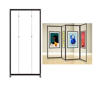 Supporto Pubblicitario con Ruote - Espositore da Pavimento Pieghevole in Lega di Alluminio per Poster, Cartelli Nuziali e Presentazioni - Cavalletto Versatile per Artisti(3pcs,120*240cm/47.2*94.5in)