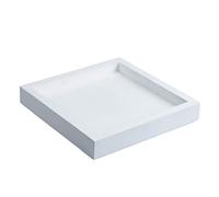 Supporto quadrato per piante in argilla con sottovaso, vassoio per acqua per interni ed esterni, perfetto per soggiorno, giardino e piante d'appartamento, base versatile in vaso
