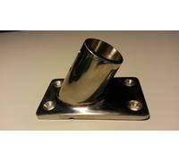 SUPPORTO RACCORDO BASE 60° PULPITO CORRIMANO PASSAMANO TIENTIBENE 22mm INOX