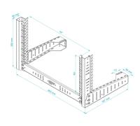 Supporto RACK 19" 6U 8U 10U 12U Nero Struttura Autoportante per Armadio RACK