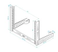 Supporto RACK 19" 6U 8U 10U 12U Nero Struttura Autoportante per Armadio RACK