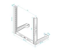 Supporto RACK 19" 6U 8U 10U 12U Nero Struttura Autoportante per Armadio RACK