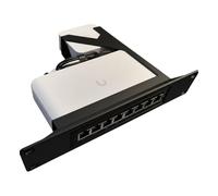 Supporto rack di rete da 10" compatibile con UniFi Lite 8 PoE Switch Ubiquiti USW-LITE-8-POE 52W (nero)