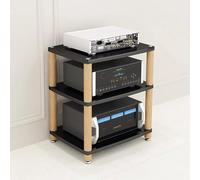 Supporto rack HiFi, in legno massello, per audio e video, mobile giradischi, archiviazione multimediale per soggiorno, home office, cinema